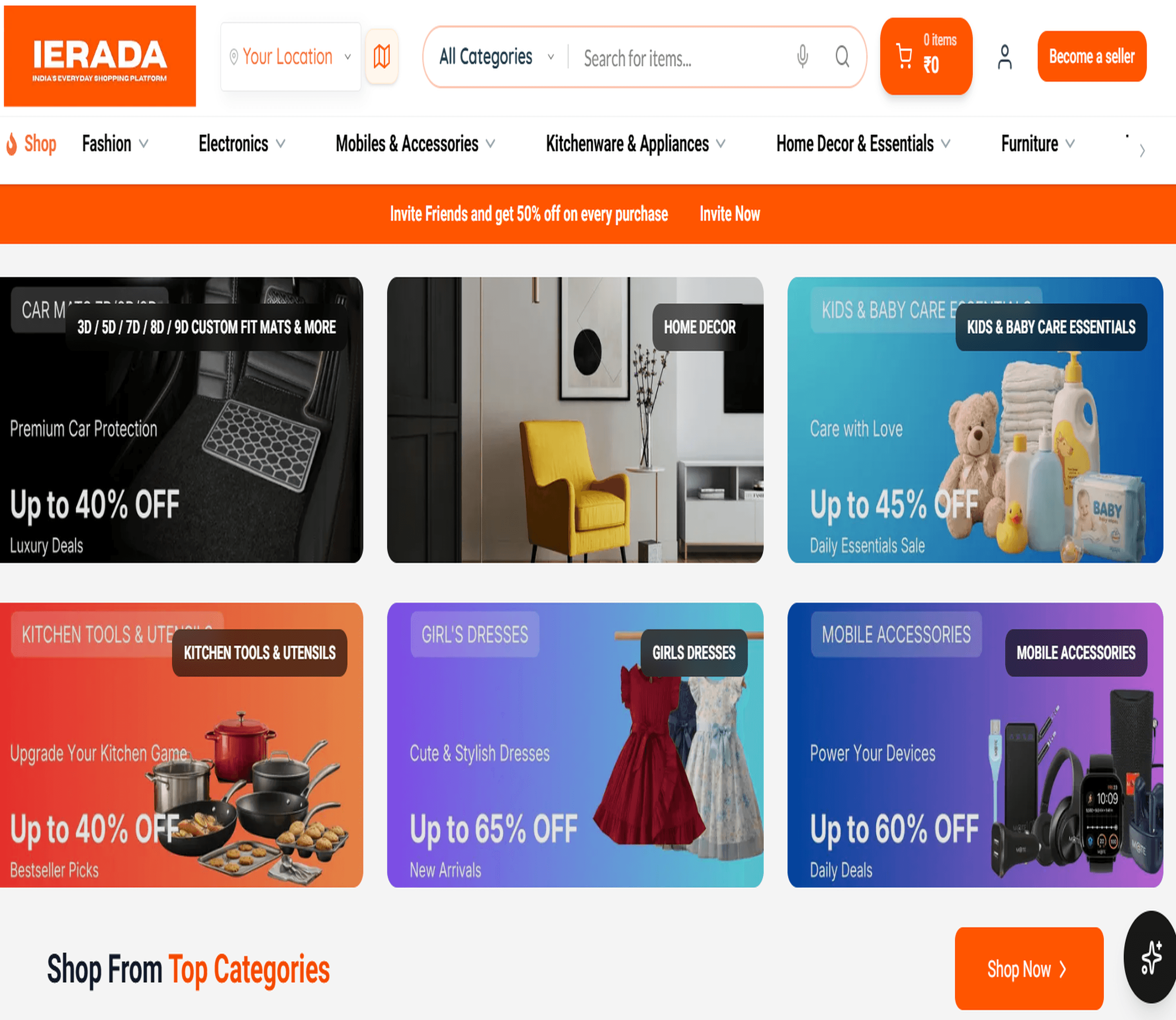 E-Commerce Platform dashboard